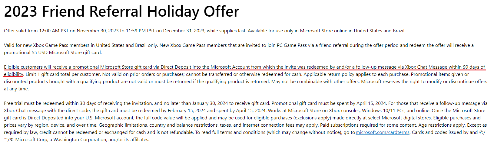 5 microsoft deals gift card