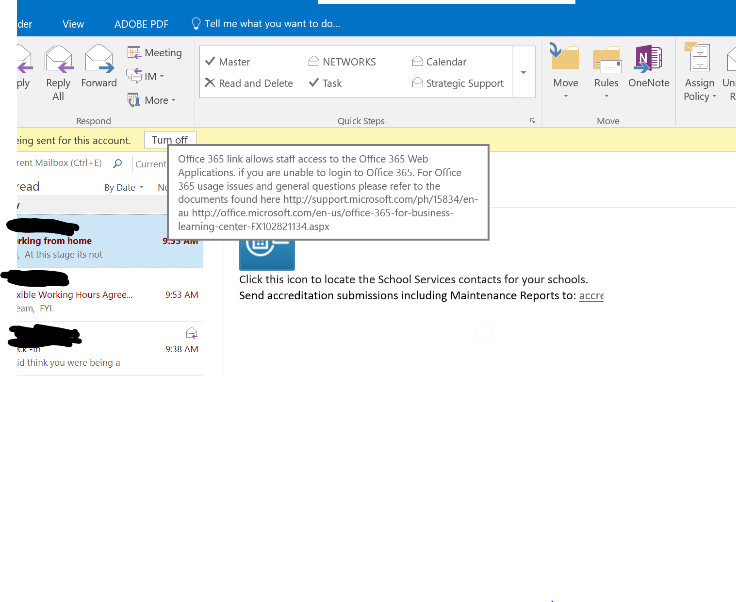Office 365 pop ups wont go away - Microsoft Community