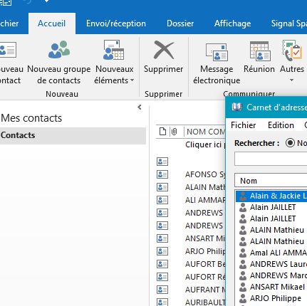 Créer un carnet d'adresses - Support Microsoft