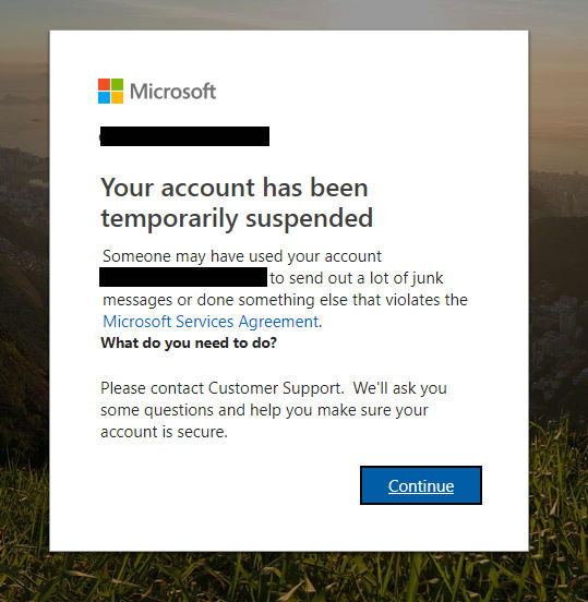 Your Account Has Been Temporarily Suspended - Microsoft Community