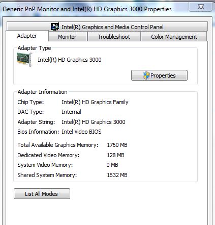 Why Is The Dedicated Video Memory In Intel HD4000 Is Only 32MB.