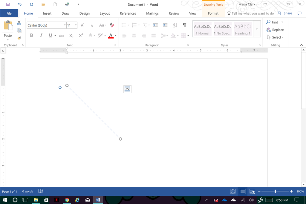 Insert shape in Word 2016: scribble line does not work, straight line ...