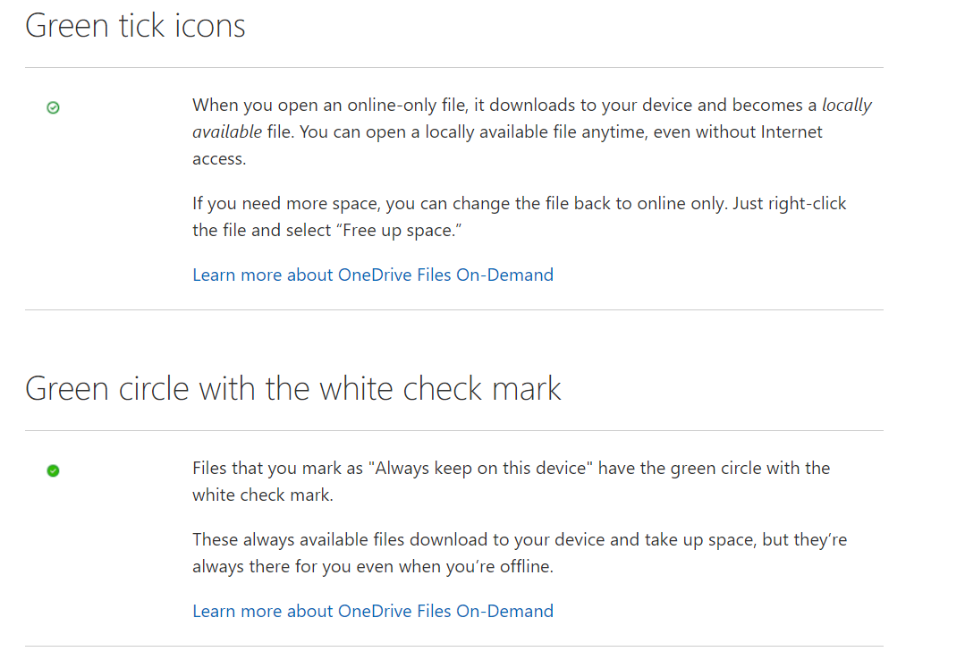 Onedrive Icons What Do They Mean Microsoft Community