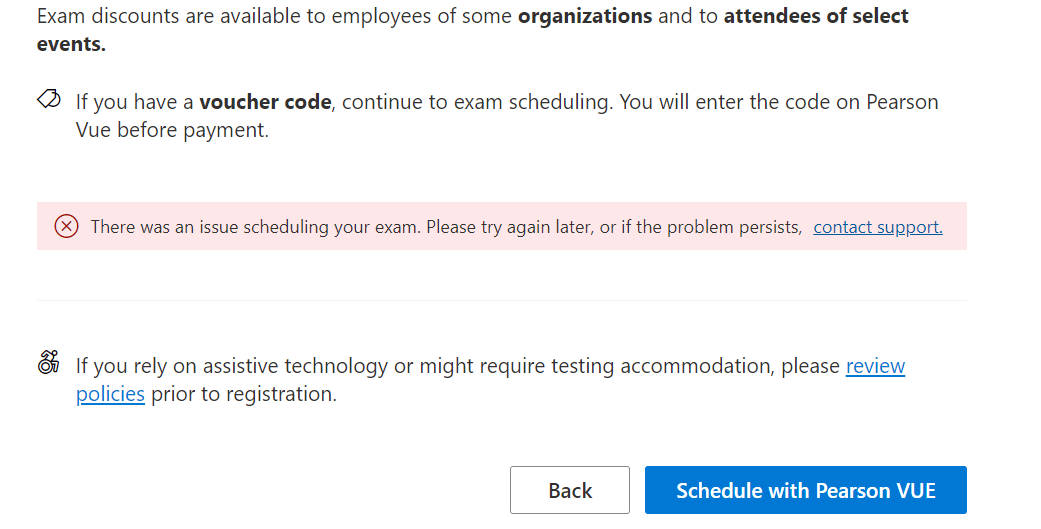 Pearson Vue proctor cancelled my certification exam Training, Certification, and Program Support