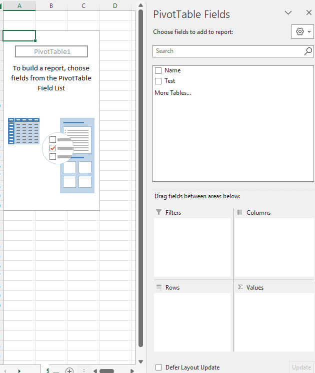 PivotTable Fields selection tool has boxes too small to select any ...