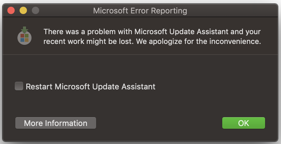 Microsoft for mac update