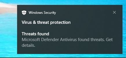 "Threats Found " Everytime I Start My Pc. Saying It Has Found Viruse ...