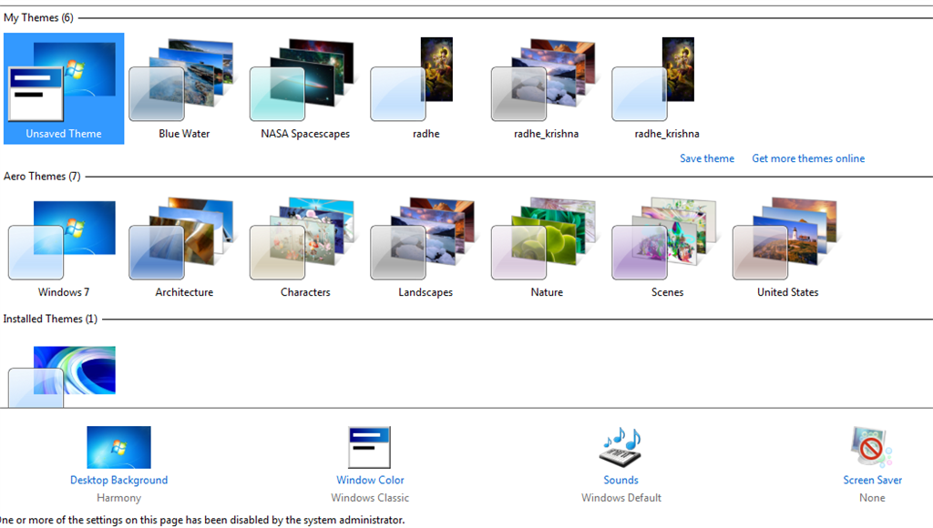 nasa windows 7 theme