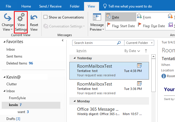 Office 2016 displaying Recipient name in inbox, rather than sender ...