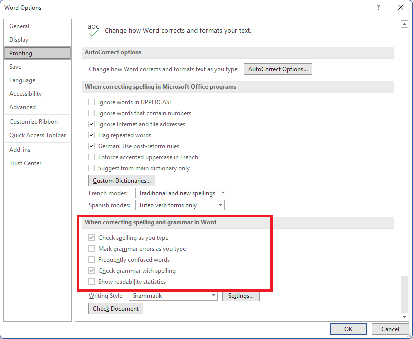 No Green wavy lines for grammatical errors in MS Word 2019 - Microsoft ...