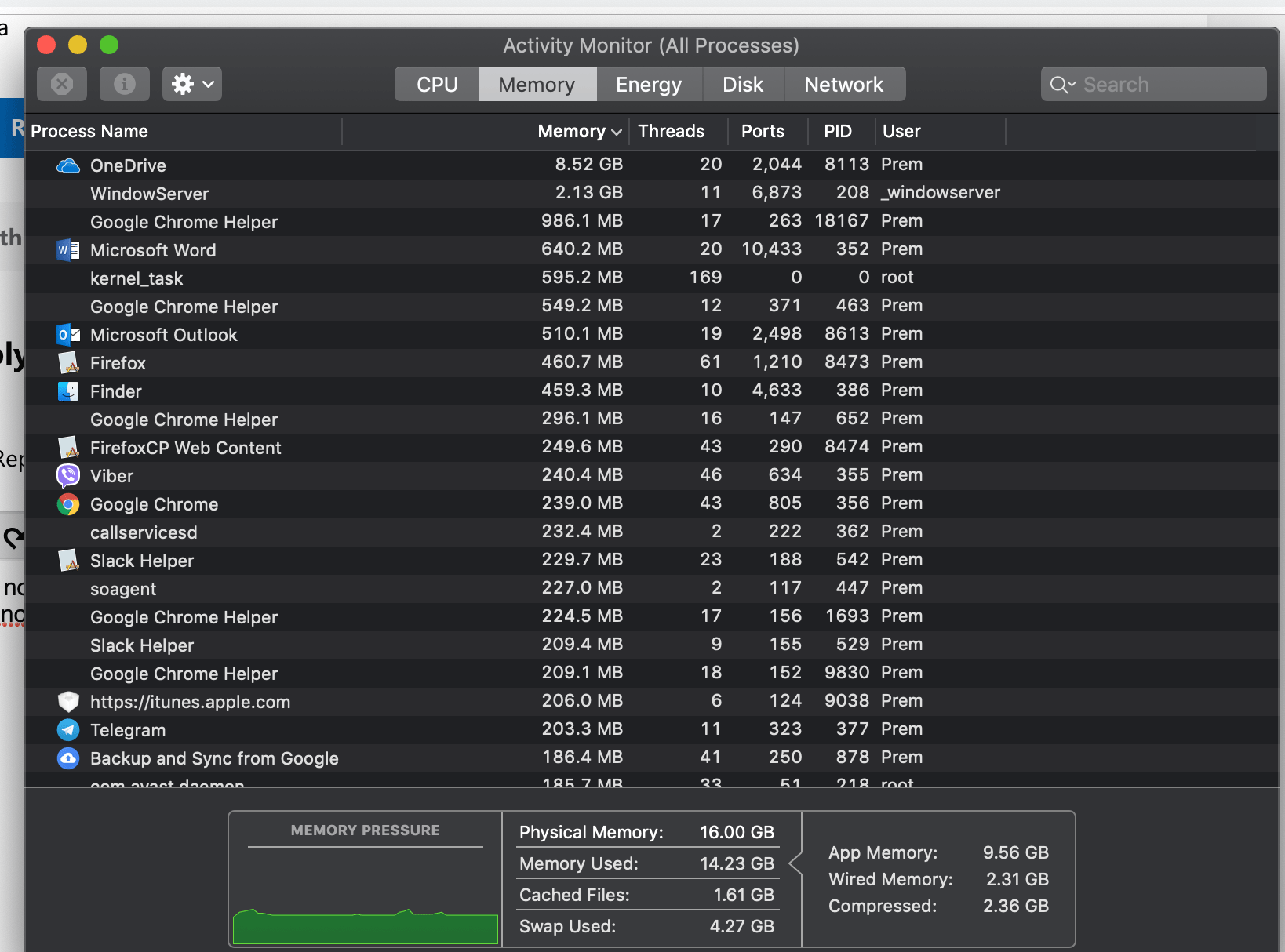 High Memory And Cpu Consumption On One Drive Installed On Mac Book Pro Microsoft Community