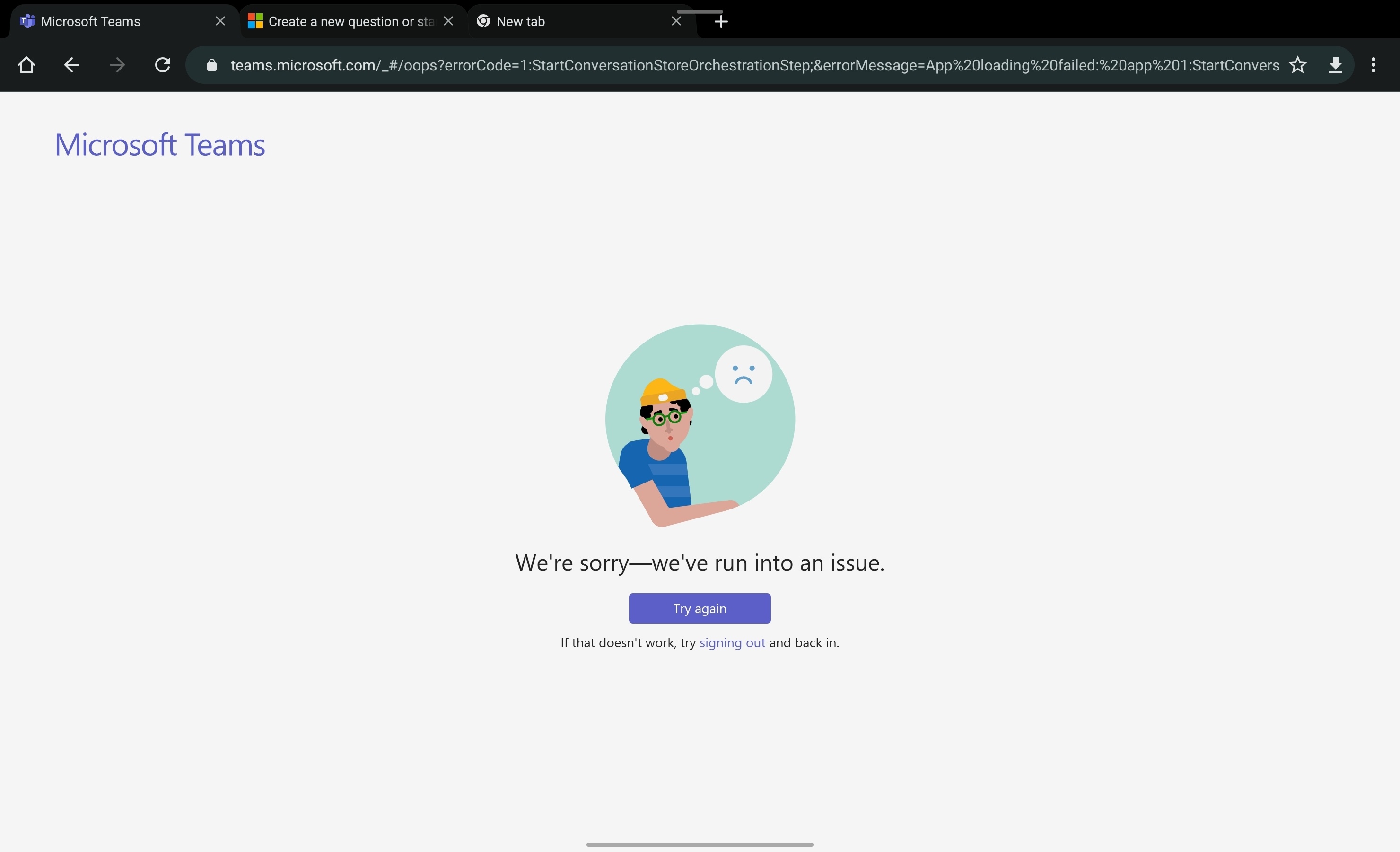 MS Teams web version not opening on android browser(chrome) - Microsoft  Community