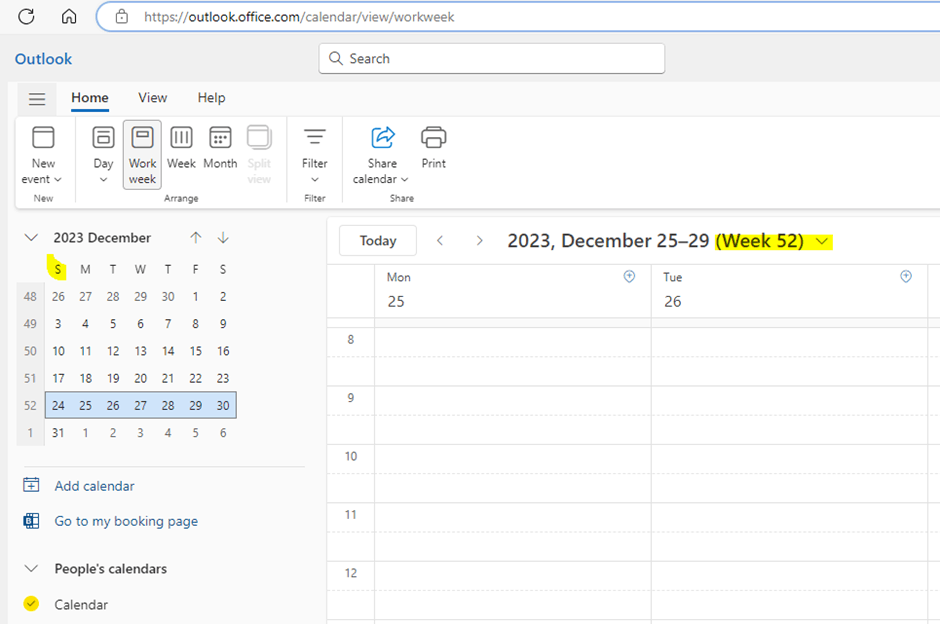 Why does my calendar view show 53 weeks in 2023 - Microsoft Community