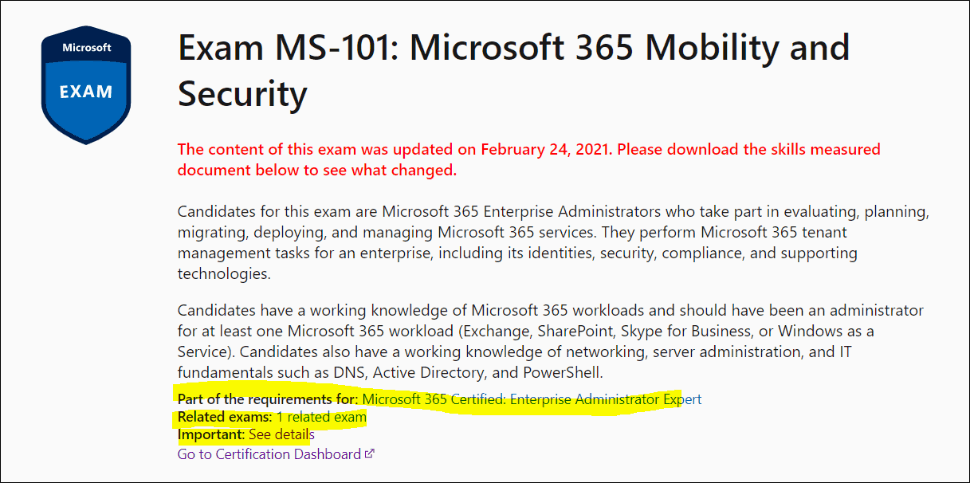 Exam MS-101: Microsoft 365 Mobility and Security || - Training Sns-Brigh10