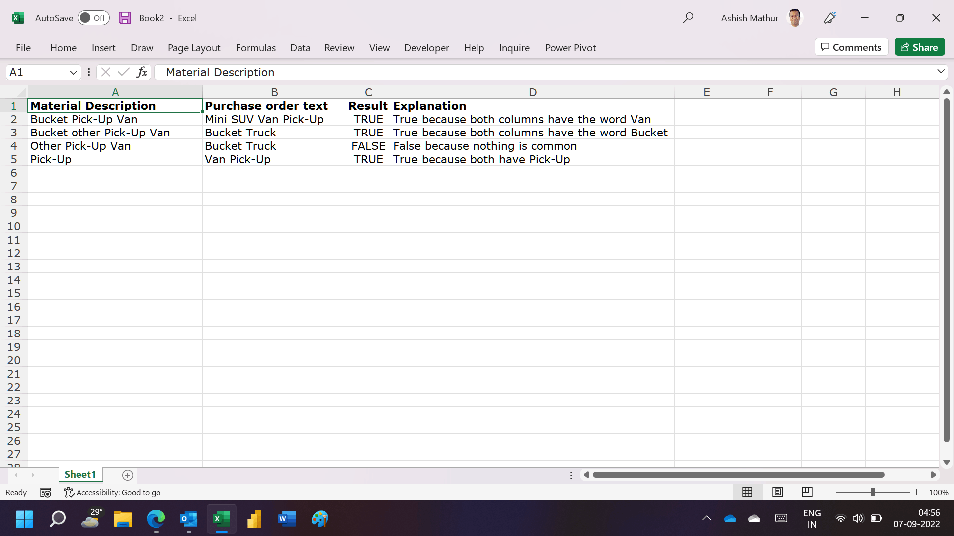 Find partial match in excel comparing two columns microsoft community