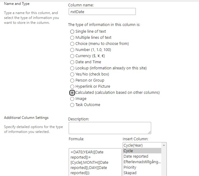 Microsoft Lists - Calculated Column - Formula Doesn't Work - Microsoft ...