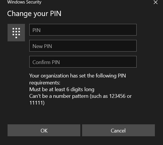 Windows 11 pin says Organization requires pin change, Removed work -  Microsoft Community