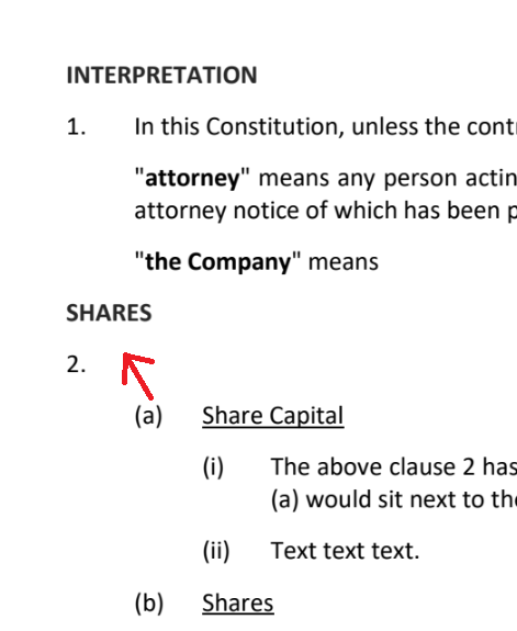 Outline Numbering In Word - Microsoft Community