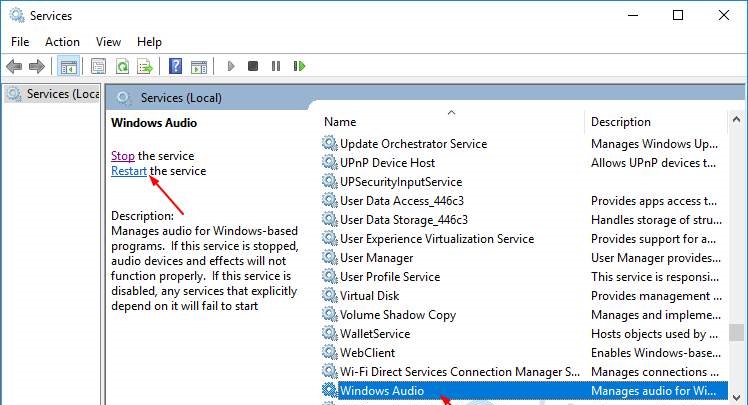 Win 7 Audio Service Not Running