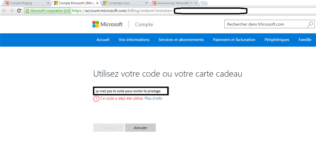 Pb Code Minecraft 10 Communaute Microsoft