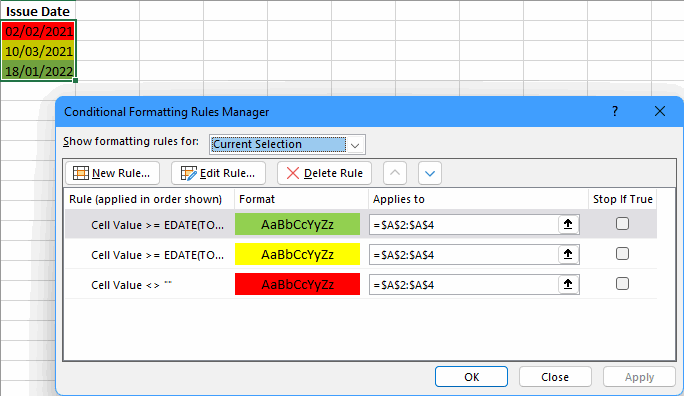 Conditional Formatting Dates - Microsoft Community