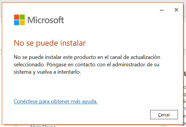 No Se Puede Instalar Este Producto En El Canal De Autorización Microsoft Community 5581