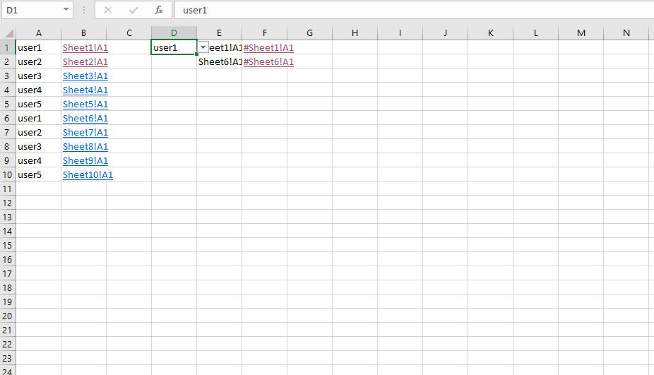 Use a dropdown list of sheet names on one sheet and add the active ...