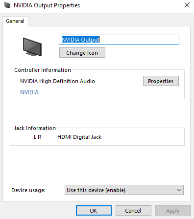 nvidia high definition audio driver not plugged in