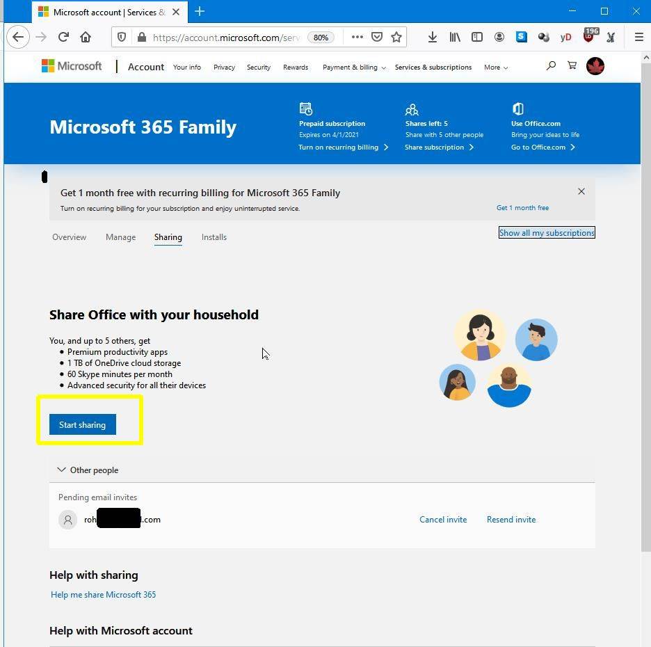 Number of Users on my Microsoft 356 Family account - Microsoft Community