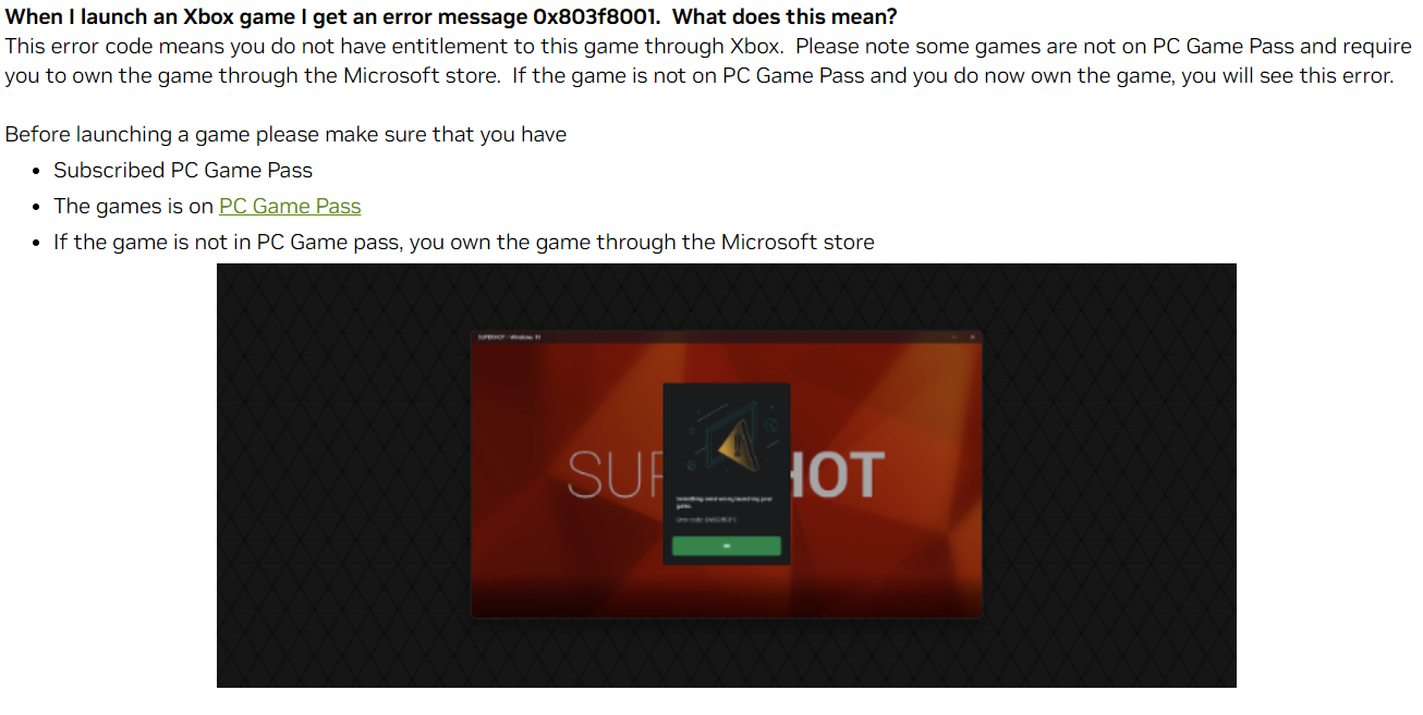 Can't launch Starfield(Xbox Game Pass) through Geforce Now
