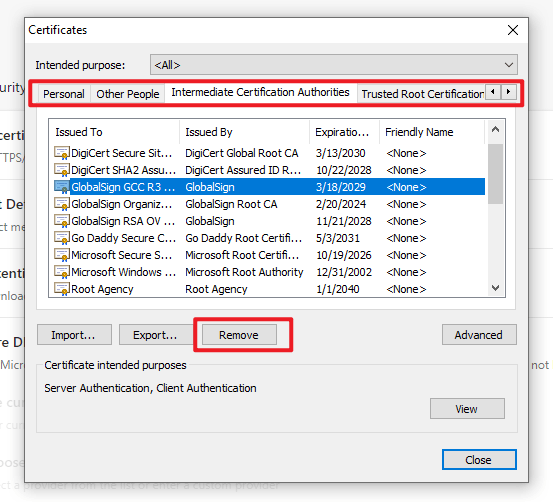 Remove Expired Certificates - Microsoft Community