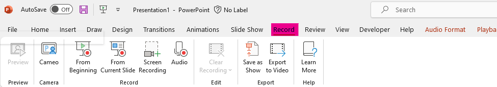 record audio for powerpoint presentation