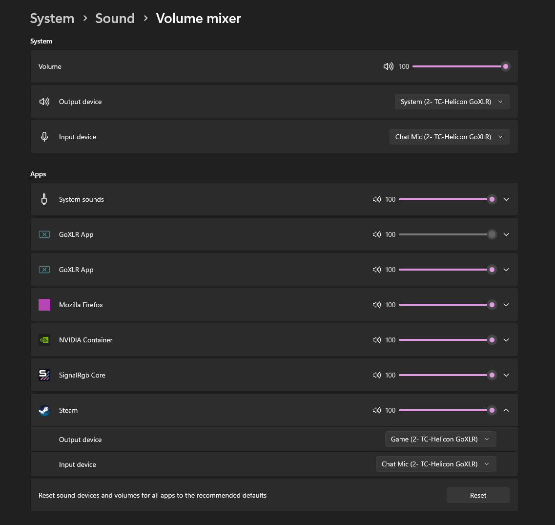 How do I switch the audio preferences per application via command ...