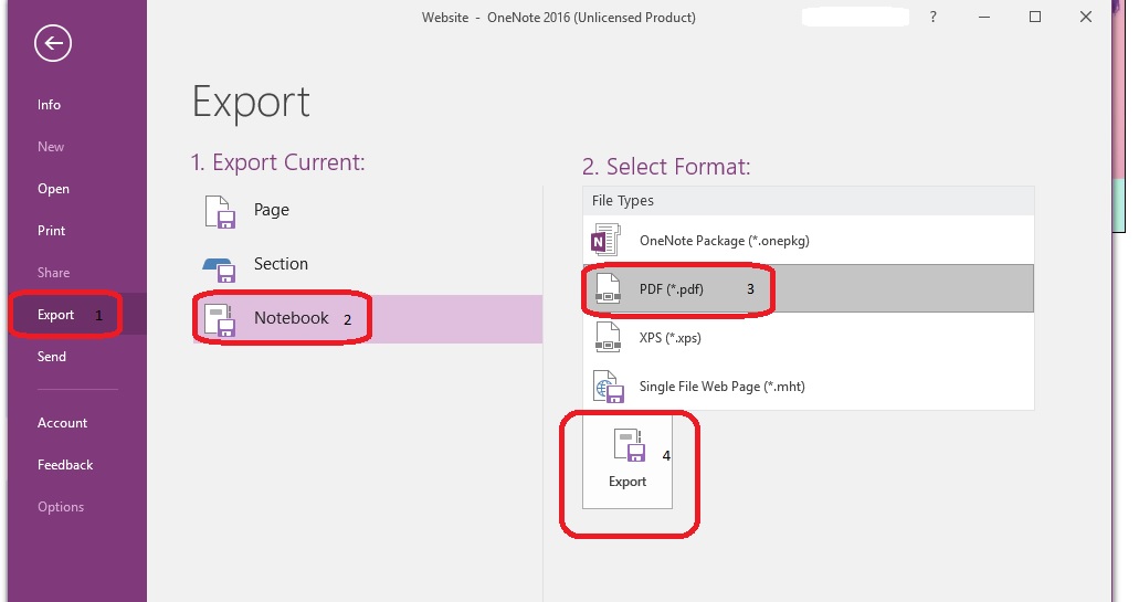 Converting OneNote App To Pdf Whole Notebook Microsoft Community