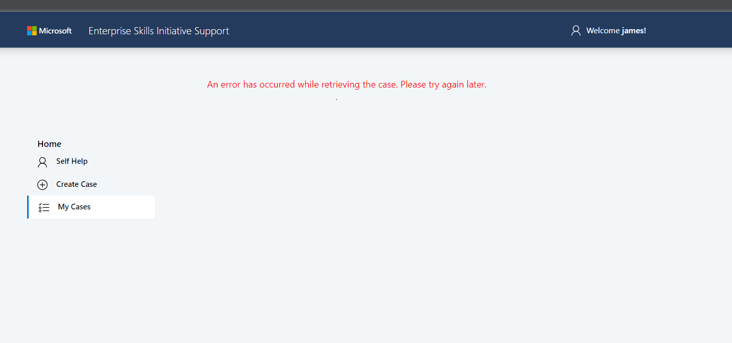 Unable to open support tickets