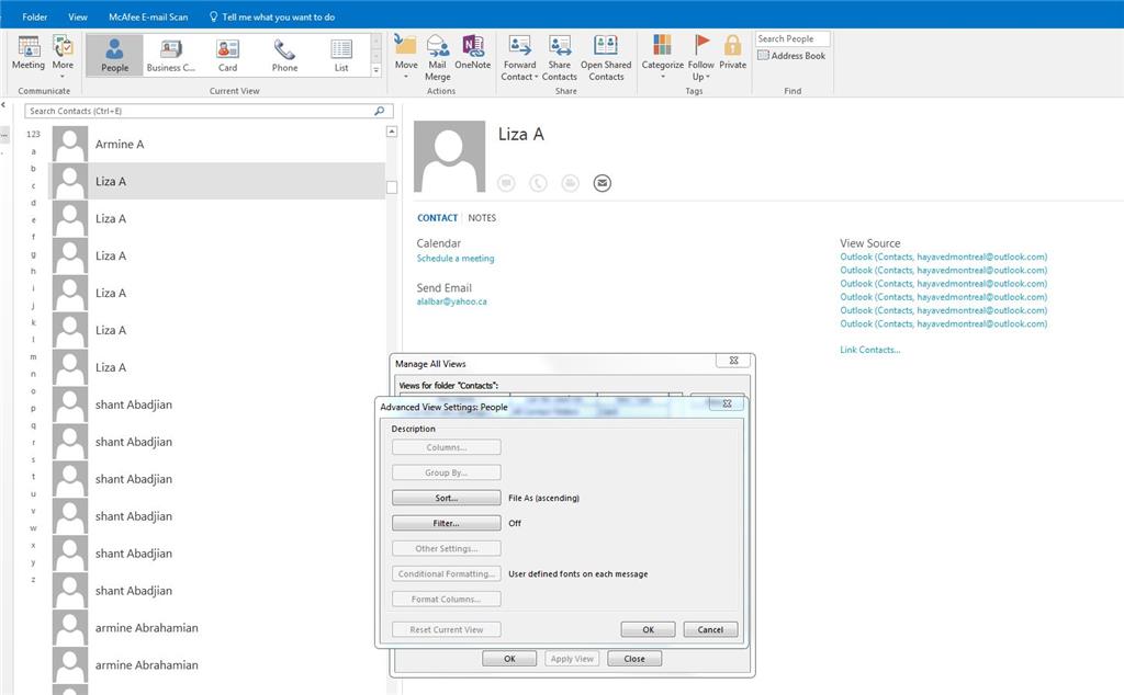 Outlook Contact Settings Greyed Out Microsoft Community