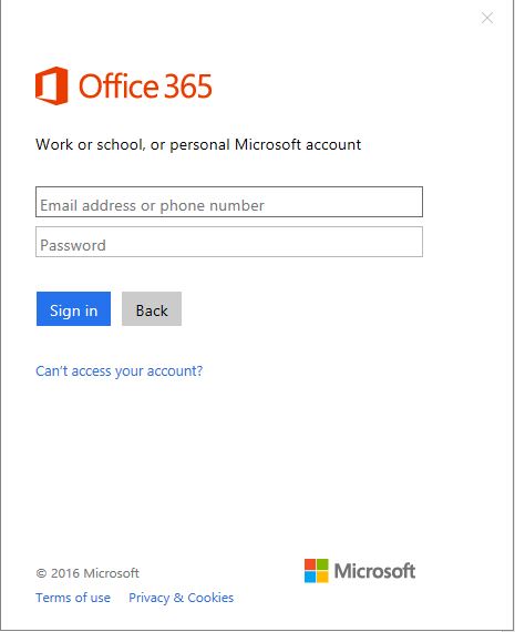 Outlook365 sign in