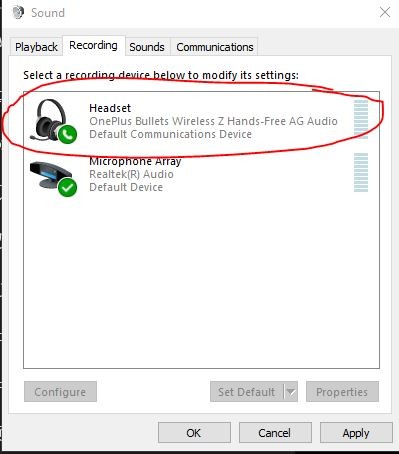 Wireless headphones not getting any sound but as I disable the