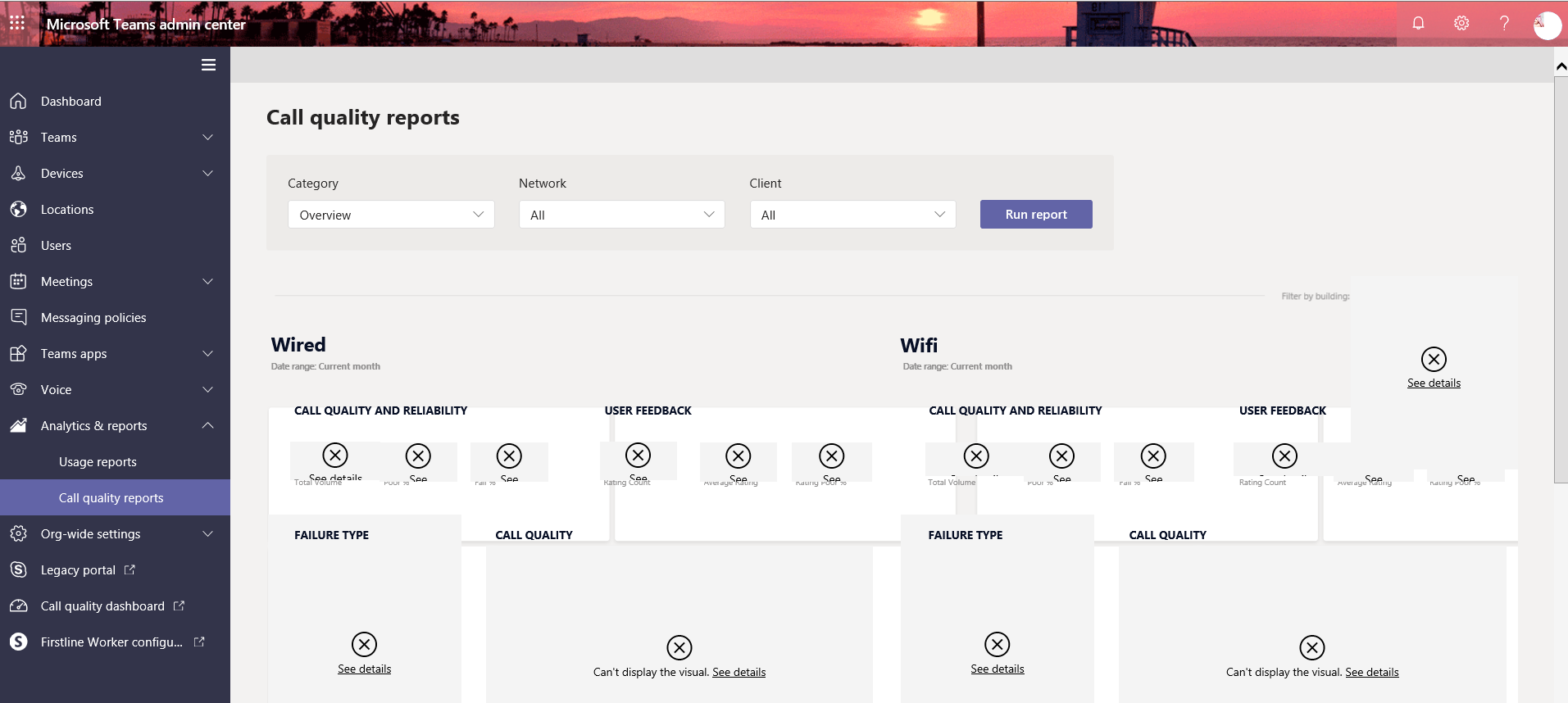 Teams Call Quality Dashboard is broken - Microsoft Community