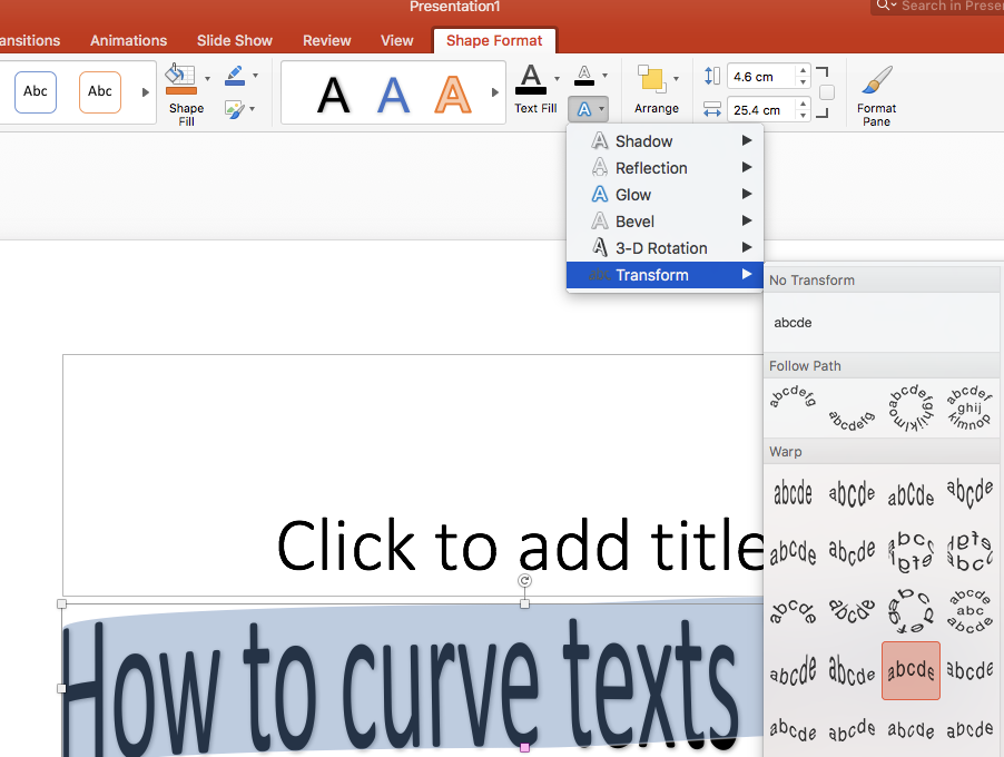 Curved Text In PowerPoint Mac Microsoft Community