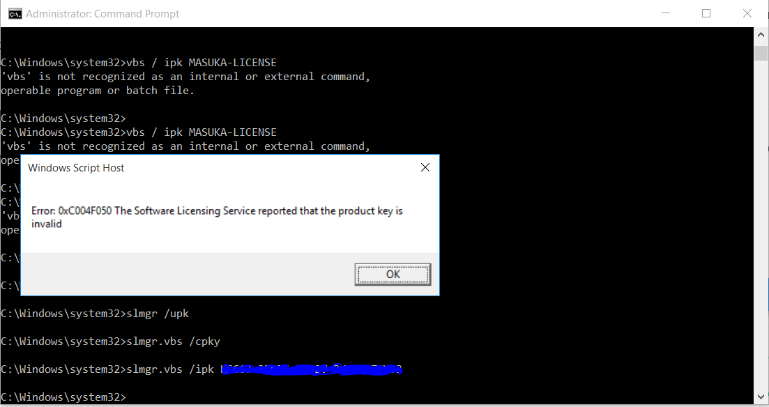 windows 10 pro FQC-08929 OEM product key activation returns an error -  Microsoft Community