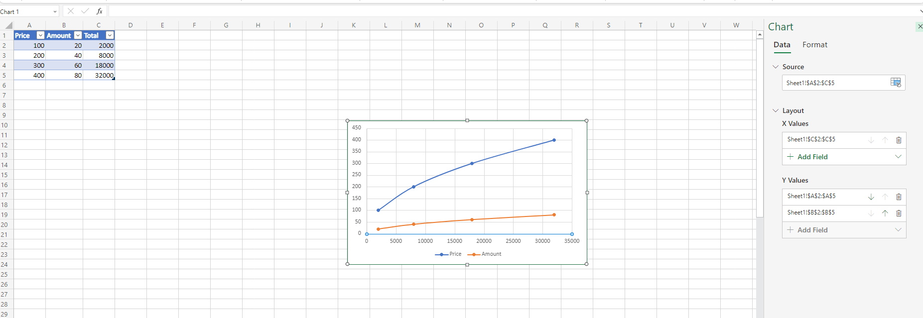 Microsoft Excel Web Browser