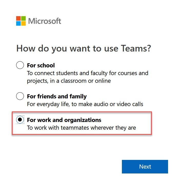 Microsoft teams free account on desktop software microsoft community