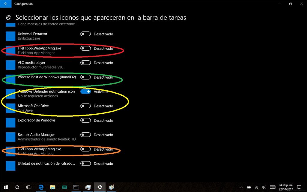 Transeúnte bandeja medias Windows 10 » Problema con los iconos que aparecen en la barra de - Microsoft  Community