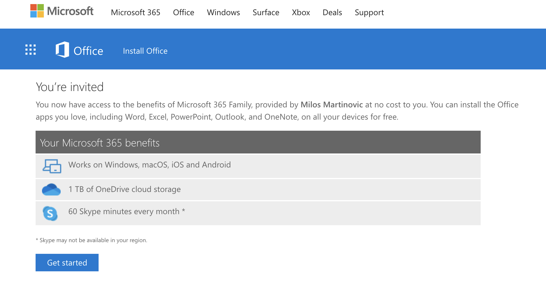 Microsoft 365 family sharing microsoft community
