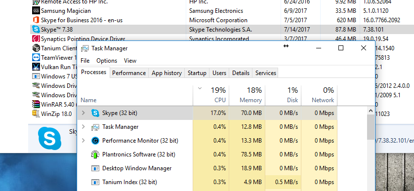 bestemt Frastøde debitor Skype using 25% of CPU when it is idle - Microsoft Community