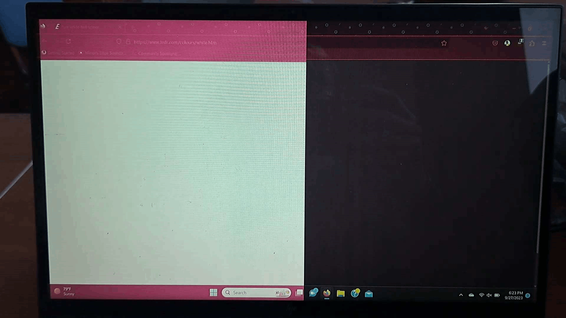 My laptop screen is flashing pink, is there anything I can do or