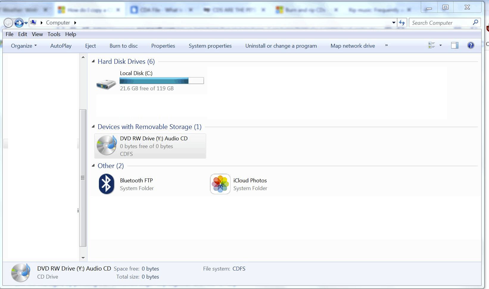 How do I copy a CD onto my computer Windows 7 Dell XPS