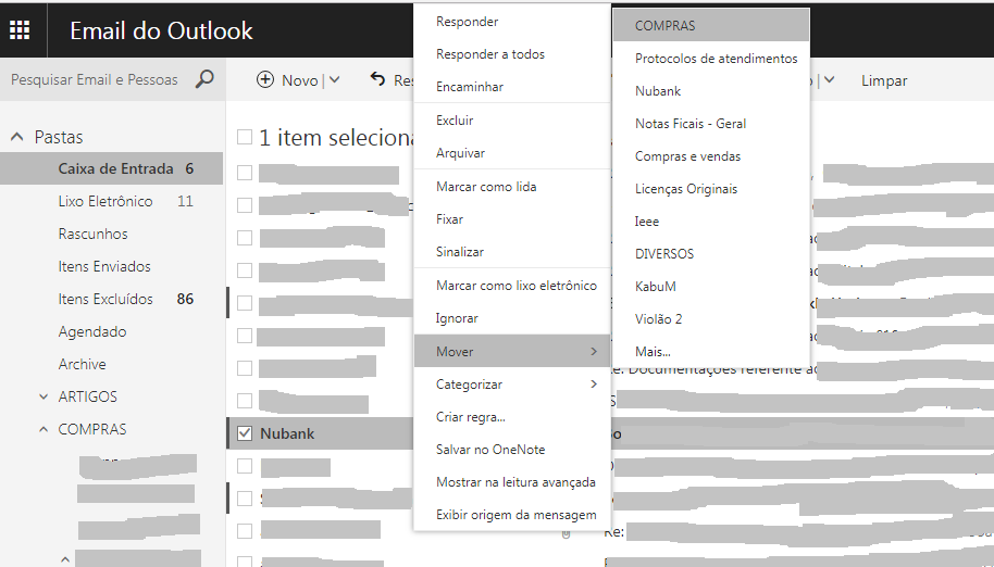 Como posso mover e-mails para Spam? - Suporte da Microsoft