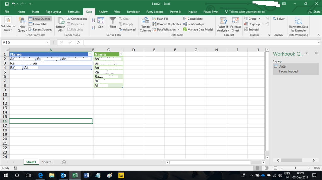 Multiple Names in an Excel cell - Microsoft Community